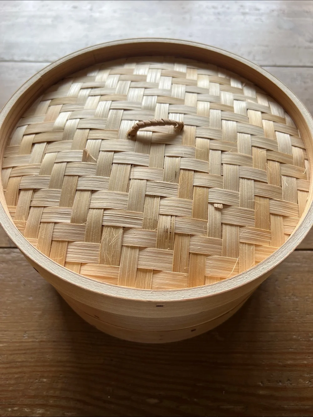 Bamboo Steamer Basket with Lid - Natural